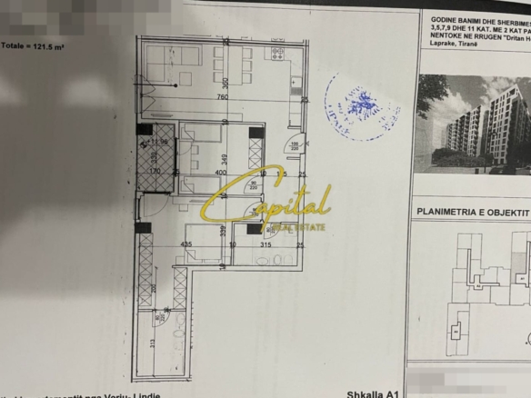 SHITET APARTAMENT 2+1 RRUGA DRITAN HOXHA 176.000 EURO