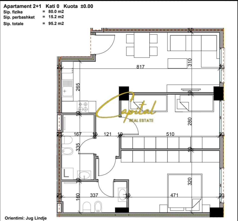 SHITET APARTAMENT 2+1 PASKUQAN 109.500 EURO