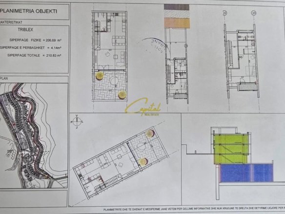 SHITET APARTAMENT TRIPLEX 210 M2 LIQENI I FARKES 390.000 EURO