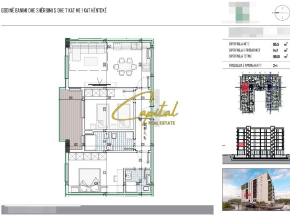 SHITET APARTAMENT 2+1 PASKUQAN 120.000 EURO