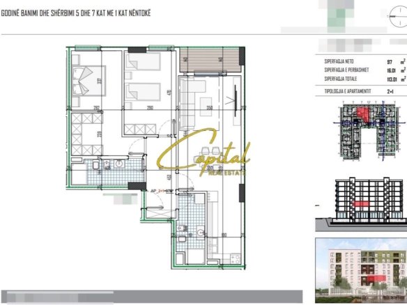 SHITET APARTAMENT 2+1 PASKUQAN 136.000 EURO