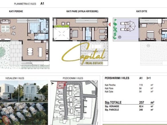 SHITET VILE PRIVATE 257 M2 LIQENII FARKES 510.000 EURO