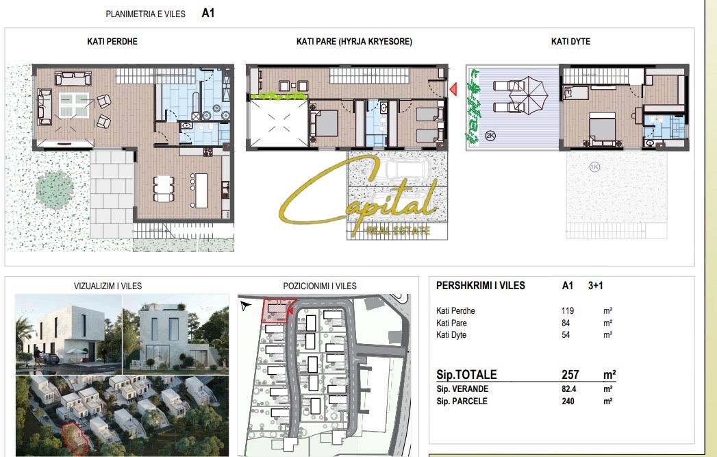SHITET VILE PRIVATE 257 M2 LIQENII FARKES 510.000 EURO