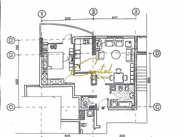 SHITET APARTAMENT 1+1 ISH STACIONI TRENIT 165.000 EURO