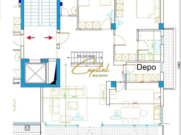 PENTHOUSE ME QIRA 4+1 LIQENI I THATE 1.750 EURO