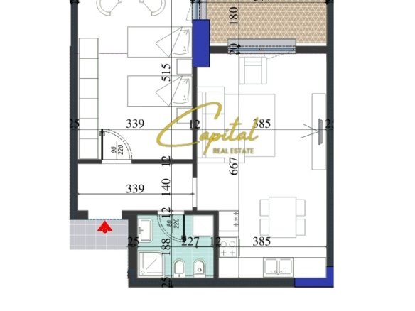 SHITET APARTAMENT 1+1 RRUGA DRITAN HOXHA 142.000 EURO