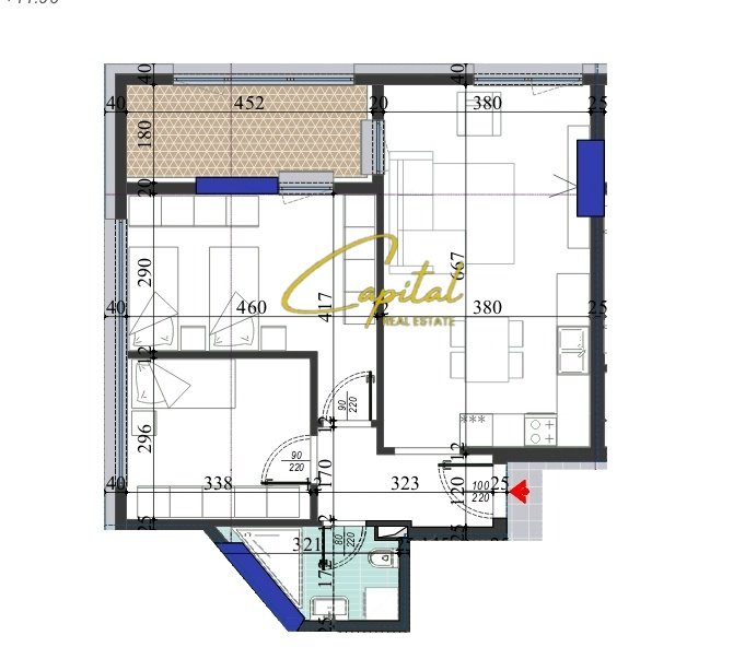 SHITET APARTAMENT 2+1 RRUGA DRITAN HOXHA 170.000 EURO