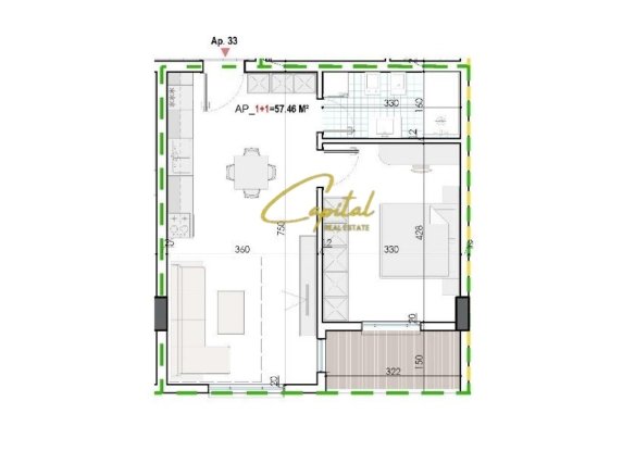 SHITET APARTAMENT 1+1 KAMEZ 80.000 EURO