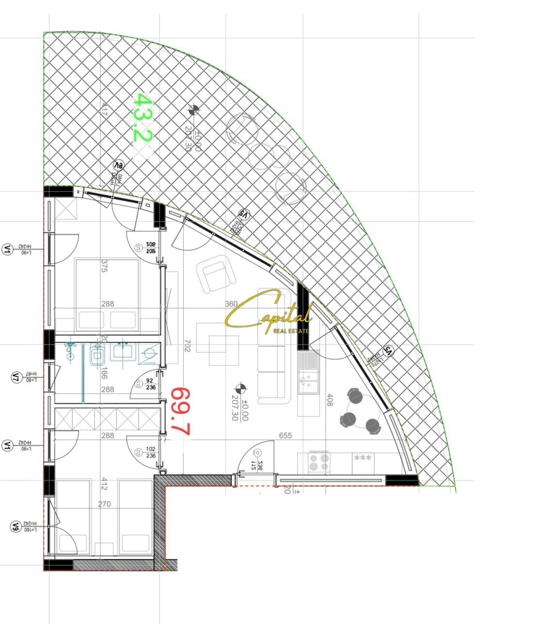 SHITET APARTAMENT 2+1 KODRA E DIELLIT 2 200.000 EURO