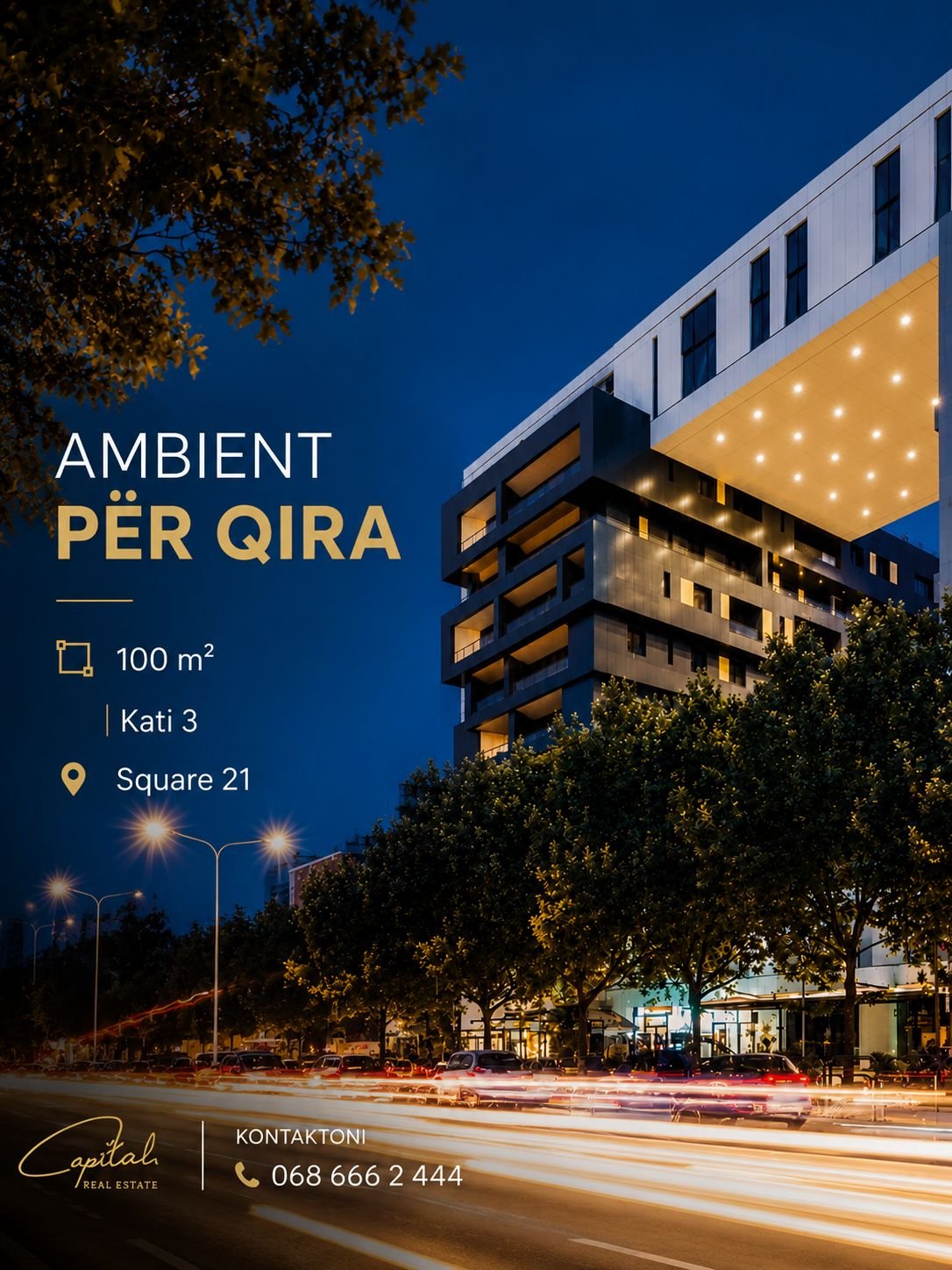WhatsApp Image 2026-06-27 at 11.23.23 AM ZYRE ME QIRA 100 M2 KOMPLEKSI SQUARE 21 1.100 EURO