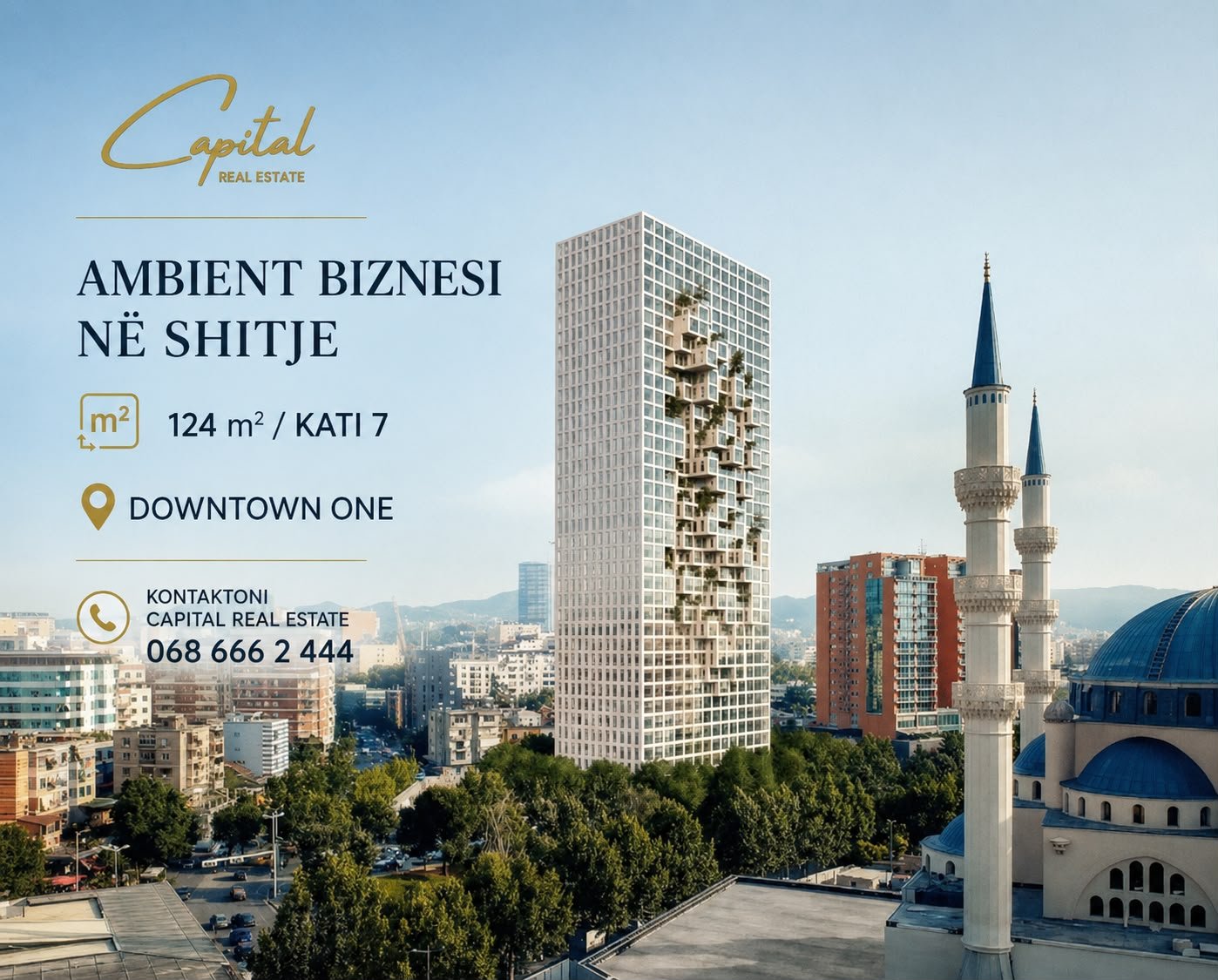 WhatsApp Image 2026-06-29 at 3.32.40 PM SHITET AMBIENT BIZNESI 124 M2 DOWNTOWN ONE 640.000 EURO