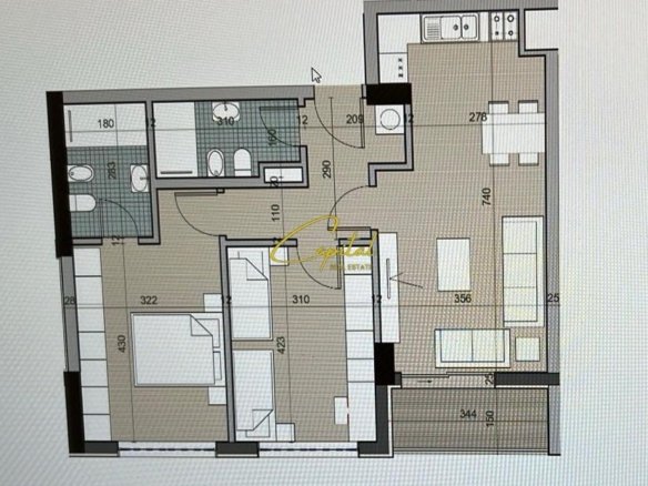 SHITET APARTAMENT 2+1+2 UNIVERS CITY 129.000 EURO