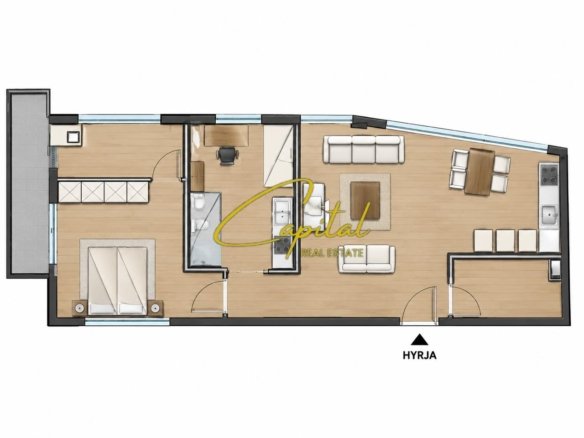 SHITET APARTAMENT 2+1+2 FRESKU 135.000 EURO