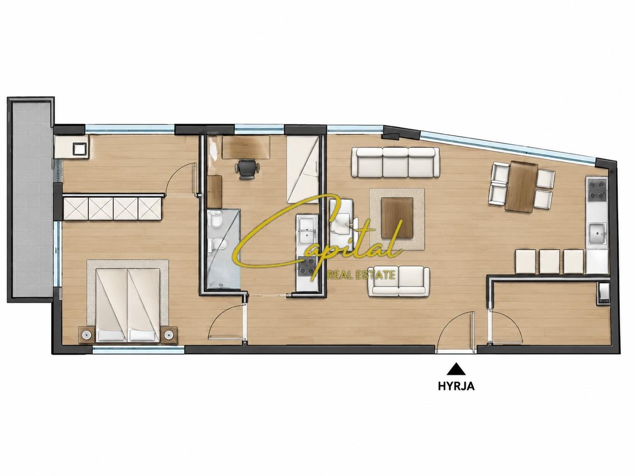 SHITET APARTAMENT 2+1+2 FRESKU 135.000 EURO