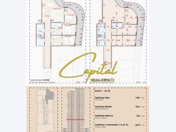 SHITET APARTAMENT 2+1 RRUGA DRITAN HOXHA 232.470 EURO