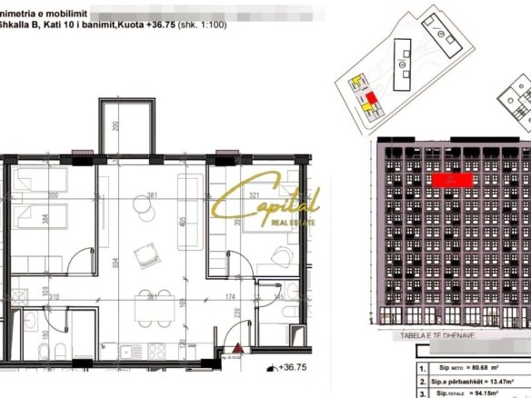 SHITET APARTAMENT 2+1+2 XHAMLLIKU 164.700 EURO