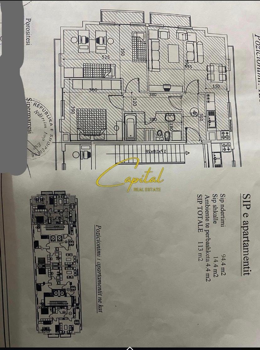 SHITET APARTAMENT ME QIRA 2+1 LAPRAKE 22.600.000 LEKE