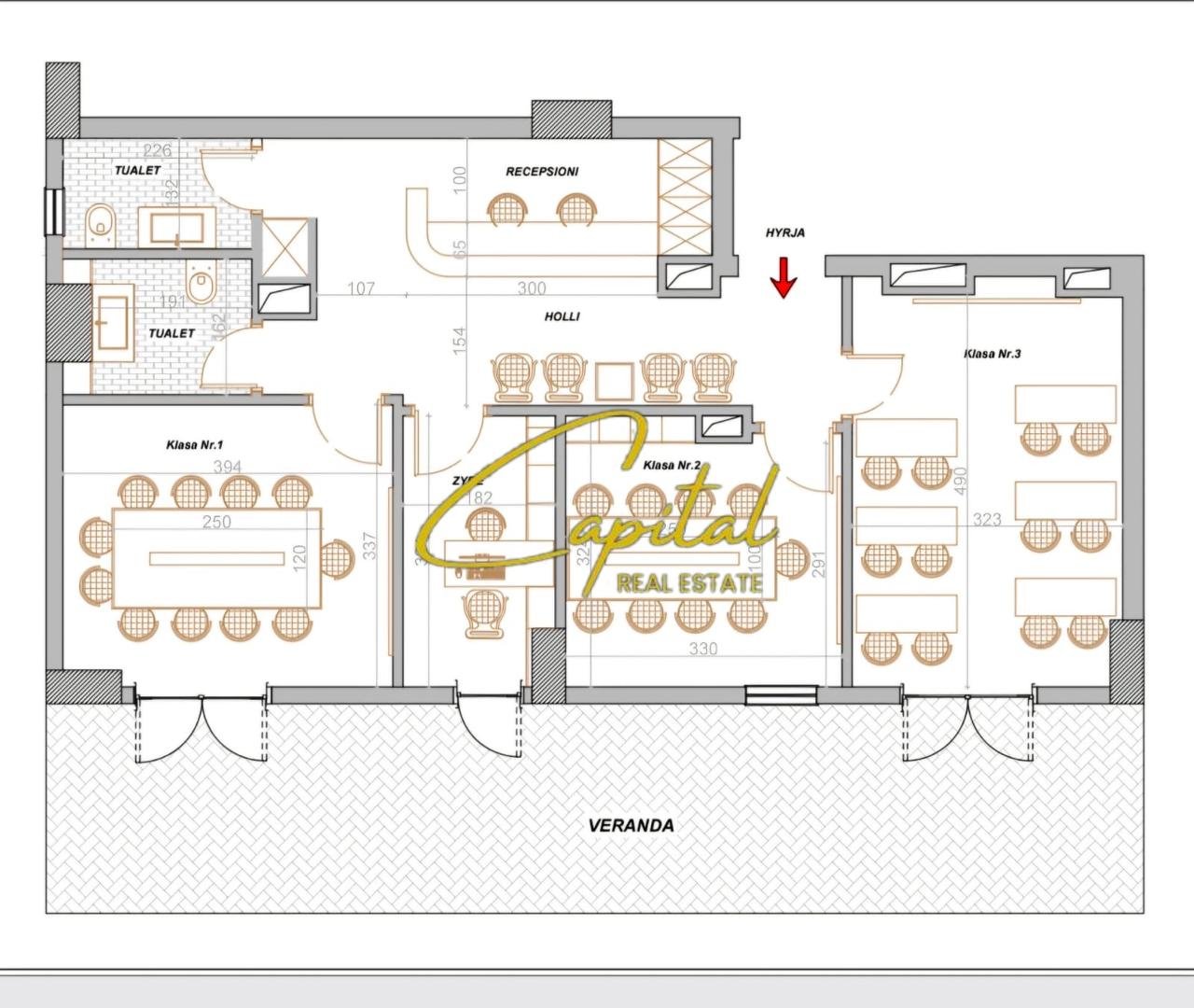 AMBIENT BIZNESI ME QIRA 125 M2 UNIVERS CITY 75.000 LEKE
